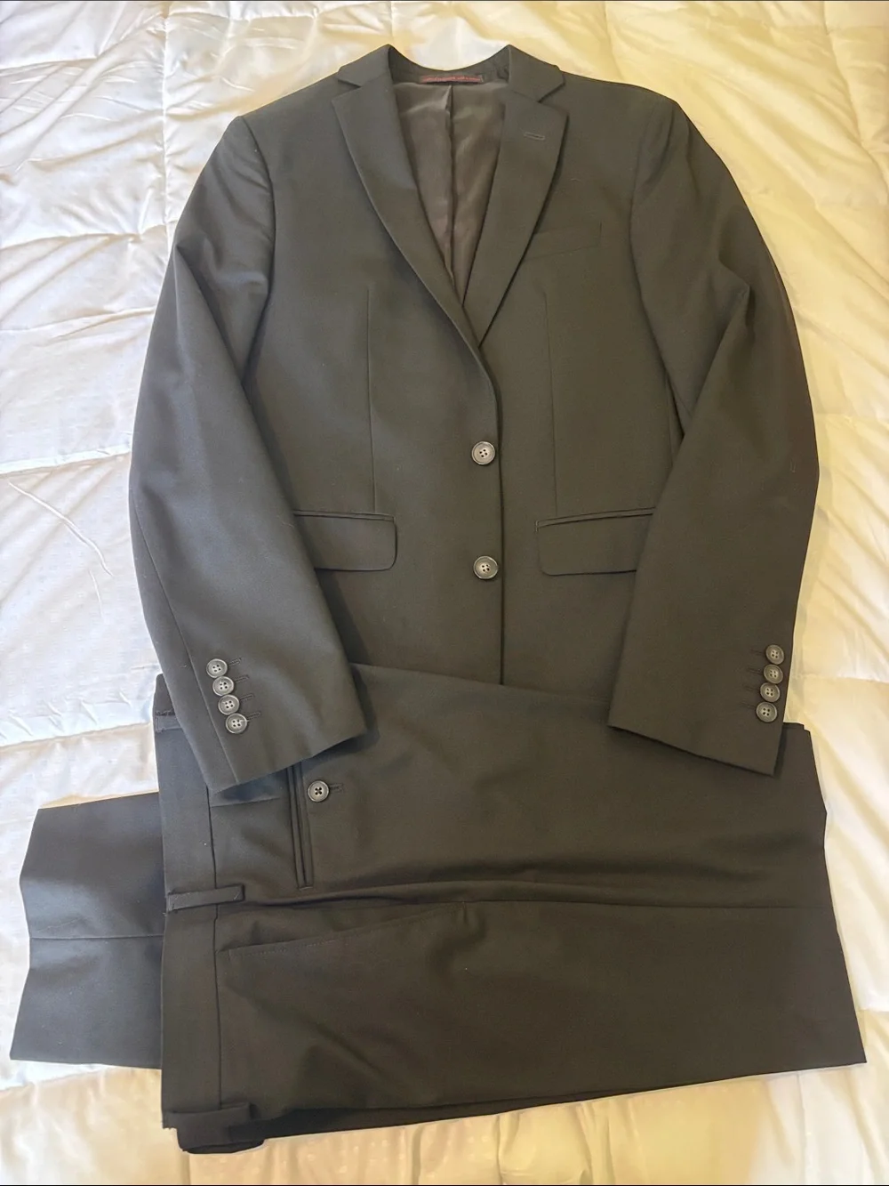 Lord & Taylor 1670 Men's Black Two-Piece Suit